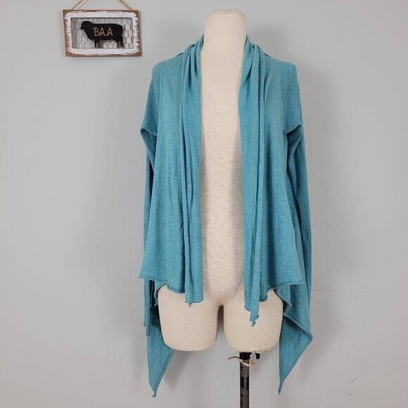 Zadig & Voltaire Deluxe Ana Court Open Cardigan Sz S/M Teal Silk Cashmere Soft - Picture 1 of 7